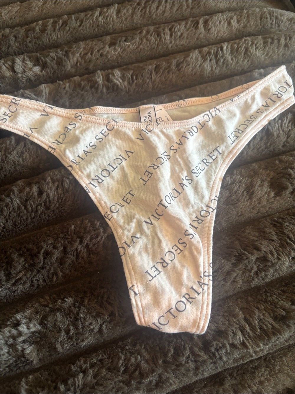 Victoria's Secret Pink Logo Cotton high leg Thong